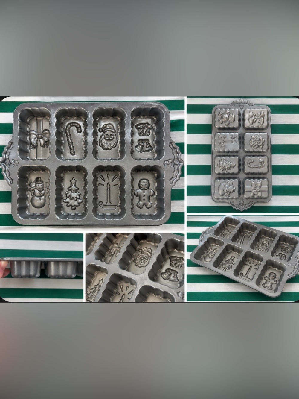 🎄 STUNNING Vintage Nordic Ware Holiday Mini Loaf Pan! 🎄